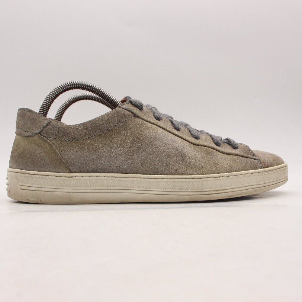 To Boot New York Men's Size 8.5 Grey Suede Leather White Sole Lace Up Sneakers